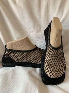 STINE GOYA black mesh 'SGReelo Ballerina Shoes'